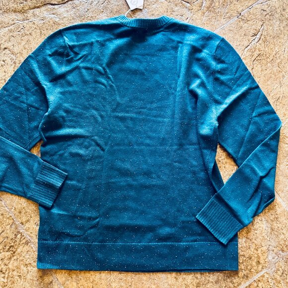 NWT Smartwool 2025 Sparwood Crew Sweater Large Twilight Blue Donegal Merino Wool - Picture 6 of 6